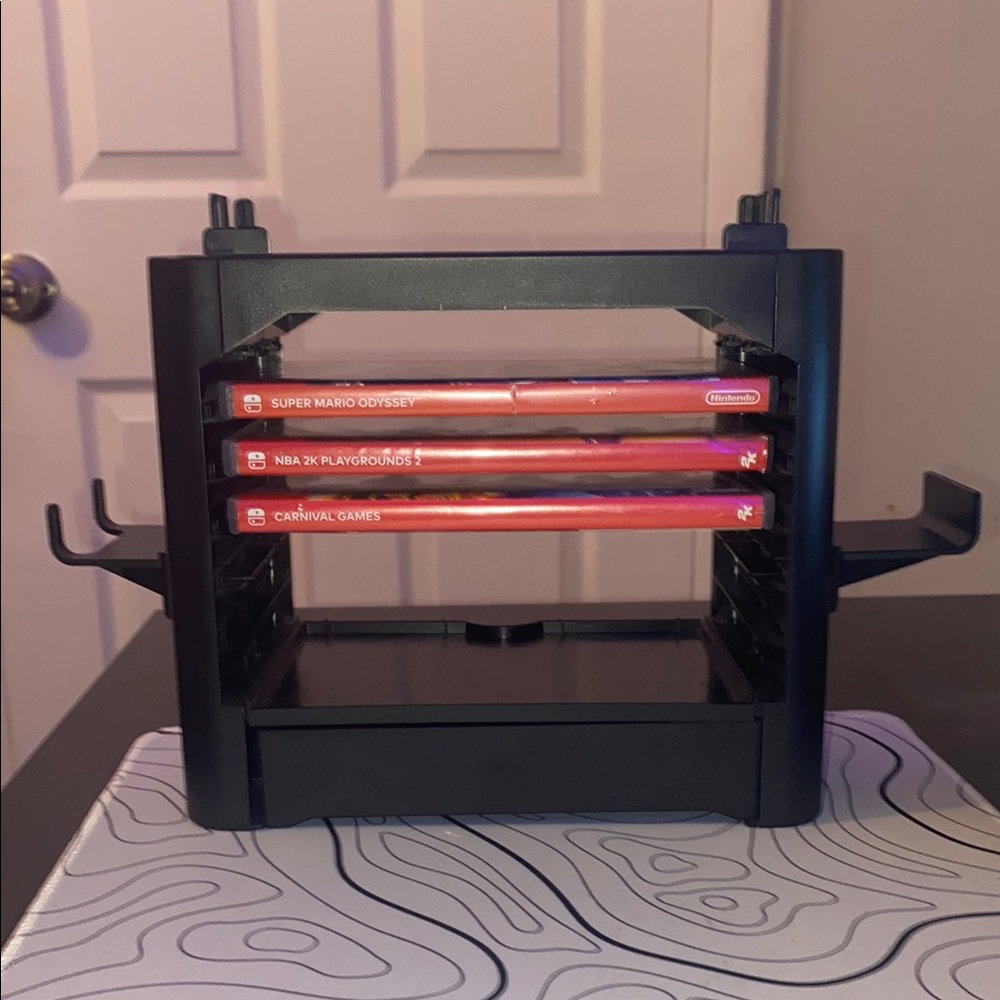 Black Game Disc Storage Tower